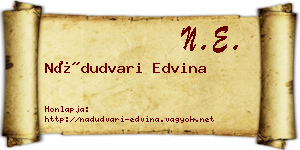 Nádudvari Edvina névjegykártya